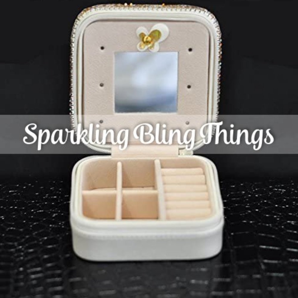 NEW Jewelry Box Sparkling Bling Swarovski Crystal Rhinestones: Silver AB or Pink - Picture 11 of 12
